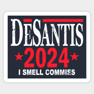 Vintage Ron DeSantis 2024 - I Smell Commies Sticker